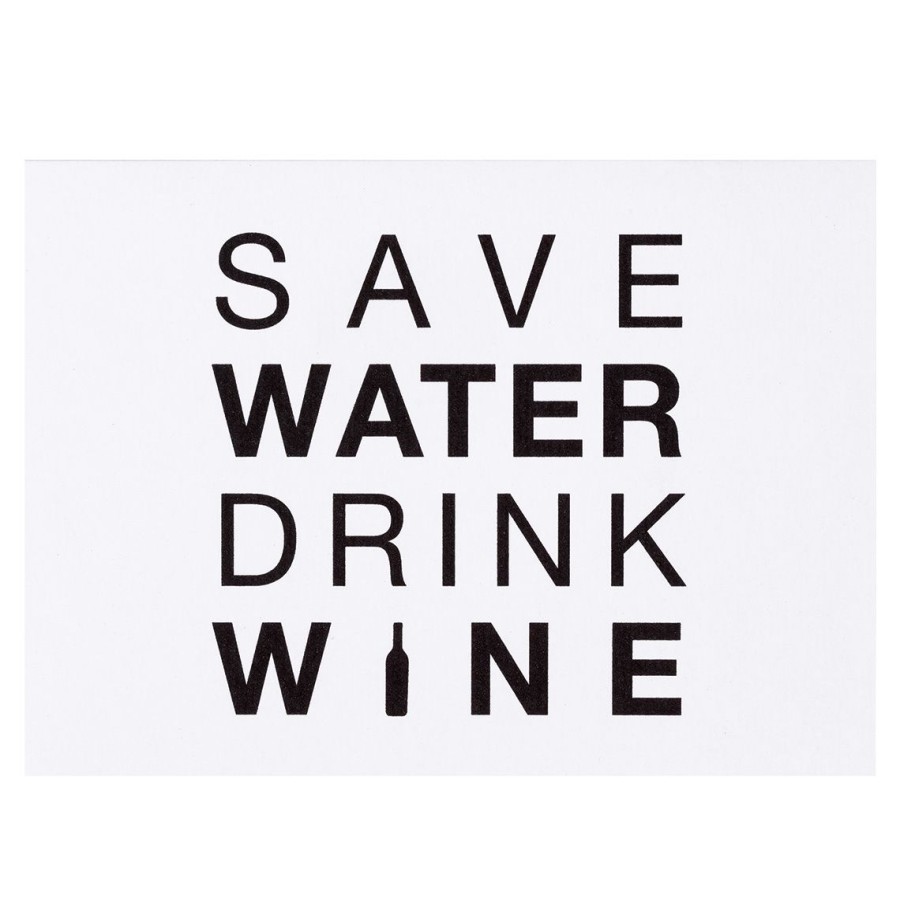 Dining Raeder | Weinkarte "Save Water Drink Wine"