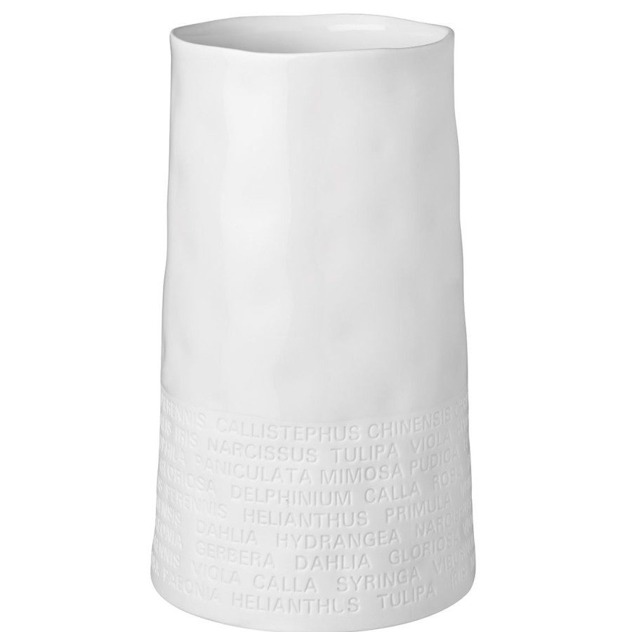 Living Raeder | Breite Vase "Text Zu Blumen"