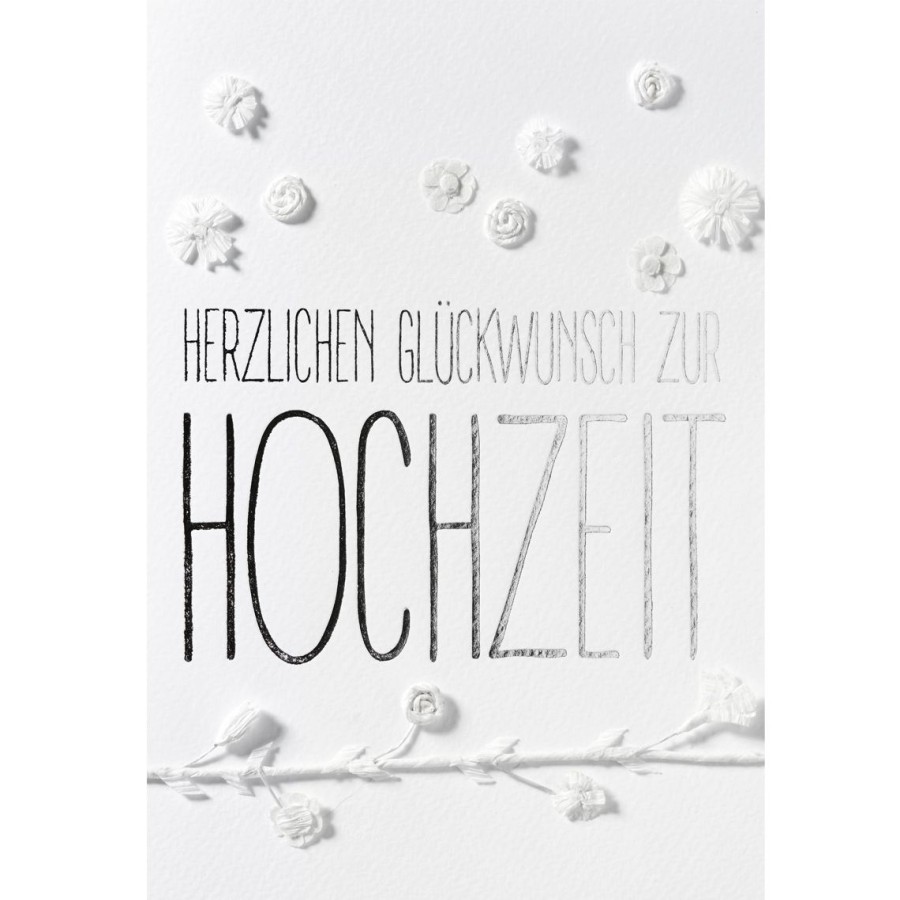 Office Raeder | Weise Blutenkarte "Herzlichen Gluckwunsch Zur Hochzeit"