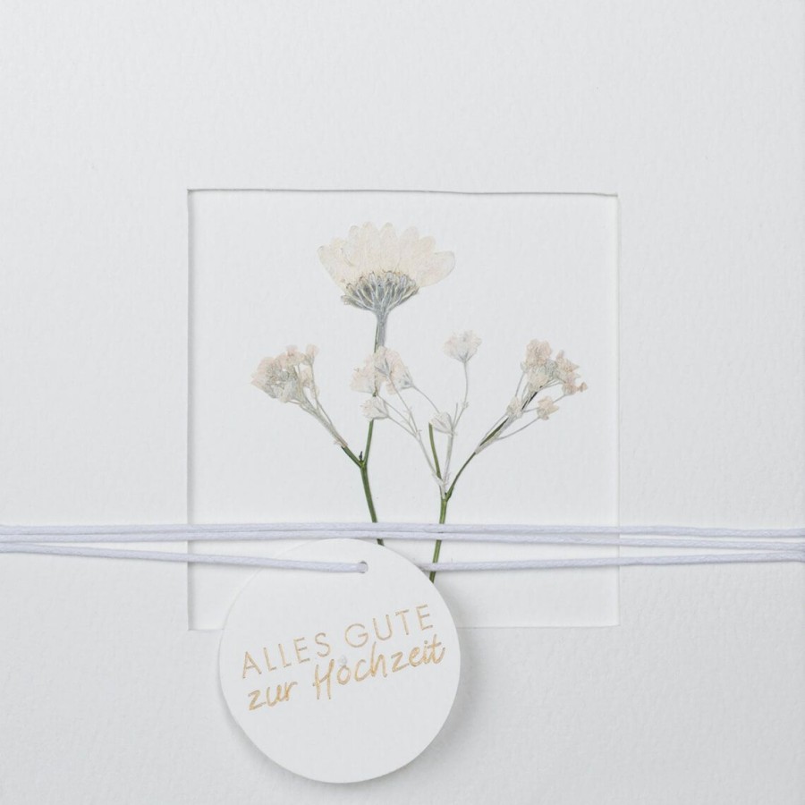 Office Raeder | Blumenpassepartout Karte "Alles Gute Zur Hochzeit"