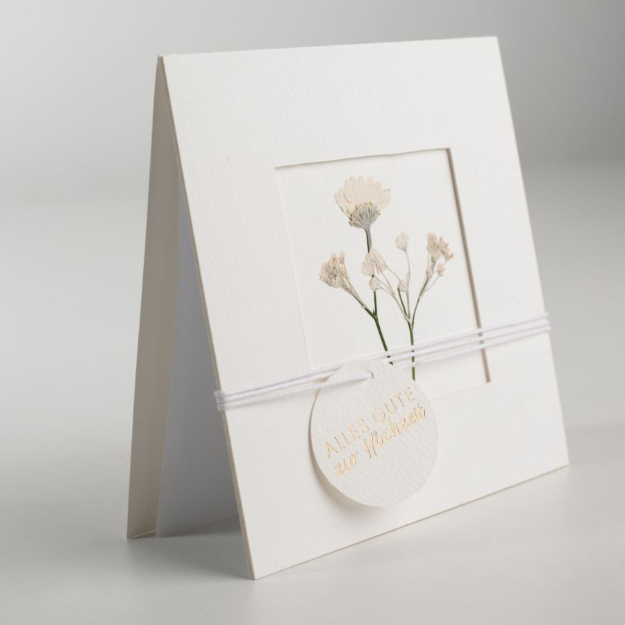 Office Raeder | Blumenpassepartout Karte "Alles Gute Zur Hochzeit"