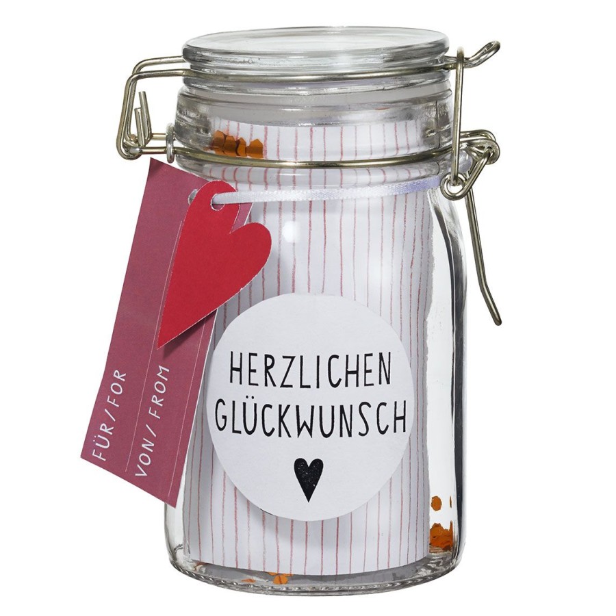 Giving Raeder | Geschenkglas "Herzlichen Gluckwunsch"