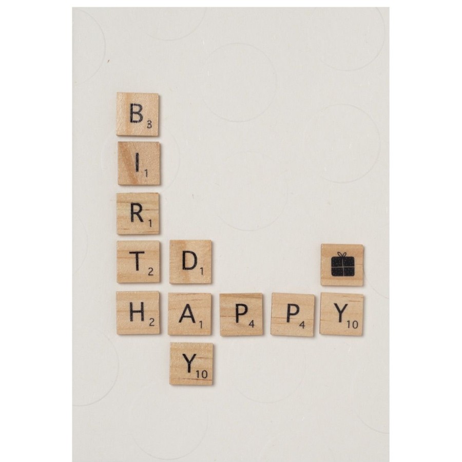 Office Raeder | Holzbuchstabenkarte "Happy Birthday"