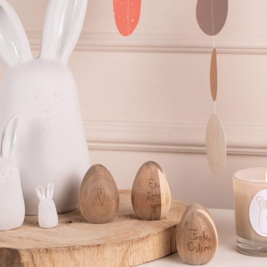 Ostern Raeder | Holzeier "Ei Love You"