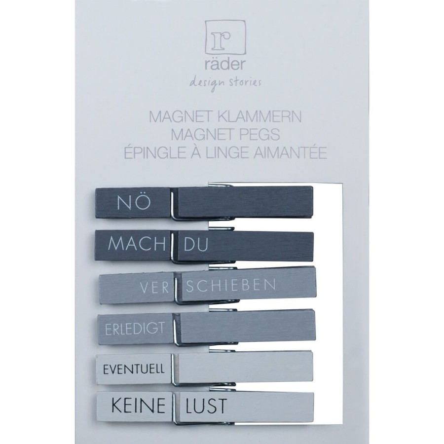 Office Raeder | Magnetklammern. Set Aus 6 "Set In Grau"