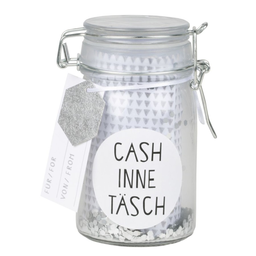 Giving Raeder | Geschenkglas "Cash Inne Tasch"